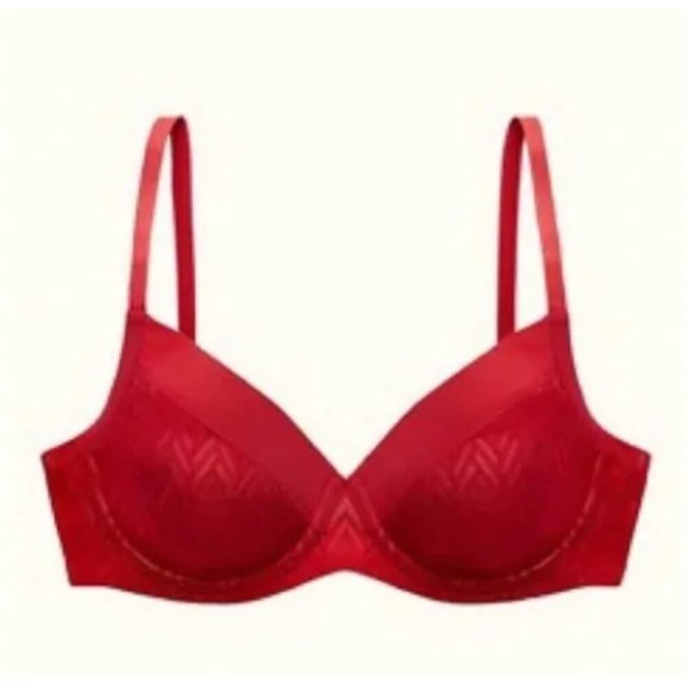 Thirdlove Chevron Contour Demi Bra Red-32 E1/2